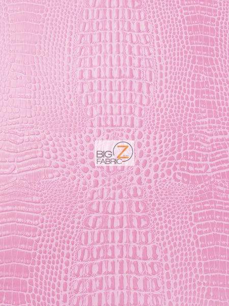 Bubble Gum Crocodile Marine Vinyl Fabric / Sold By The Yard