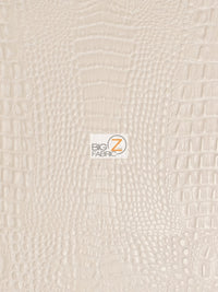 Tejido vinílico «Crocodile Marine» en color crema / Se vende por metros