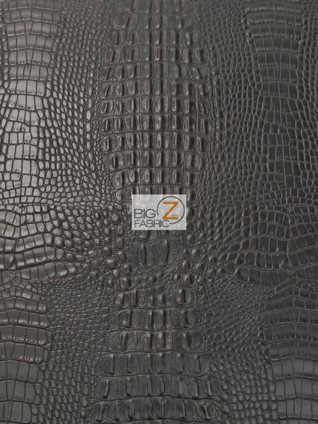 Death Black Crocodile Marine Vinyl Fabric / Sold By The Yard