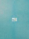 Fiji Turquoise Crocodile Marine Vinyl Fabric / Sold By The Yard||color:Fiji Turquoise