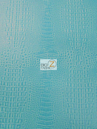Fiji Turquoise Crocodile Marine Vinyl Fabric / Sold By The Yard