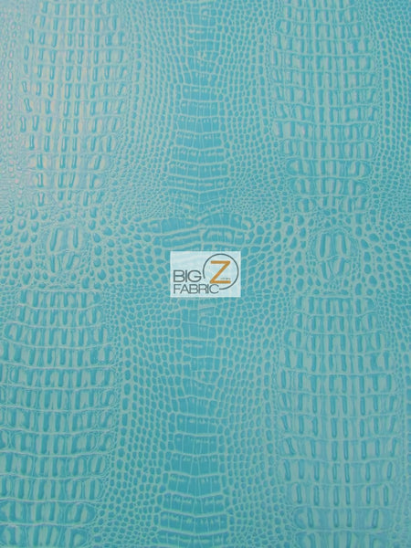 Fiji Turquoise Crocodile Marine Vinyl Fabric / Sold By The Yard