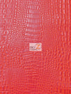 Fire Red Crocodile Marine Vinyl Fabric / Sold By The Yard||color:Fire Red