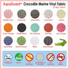 Royal Blue Crocodile Marine Vinyl Fabric / Sold By The Yard