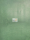 Venom Green Crocodile Marine Vinyl Fabric / Sold By The Yard
