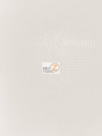 White Crocodile Marine Vinyl Fabric / Sold By The Yard