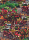 Cabin Apple Carts Pumpkins 100% Cotton Price per Yard