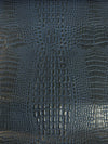 Mystic Blue Crocodile Marine Vinyl Fabric / Sold By The Yard||color:Mystic Blue