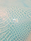 Mystic Blue Crocodile Marine Vinyl Fabric / Sold By The Yard