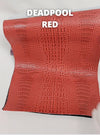 Deadpool Red AquaGuard ® Crocodile Marine Vinyl Fabric / Sold By The Yard