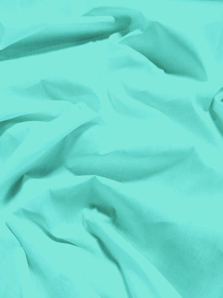Poly Cotton Solid Fabric 58"/60" Width / Aqua / Sold By The Yard