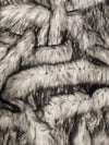Tela de piel sintética de pelo largo de husky ártico de Alaska blanco / Se vende por yardas