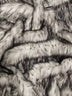 Tela de piel sintética de pelo largo de husky ártico de Alaska blanco / Se vende por yardas