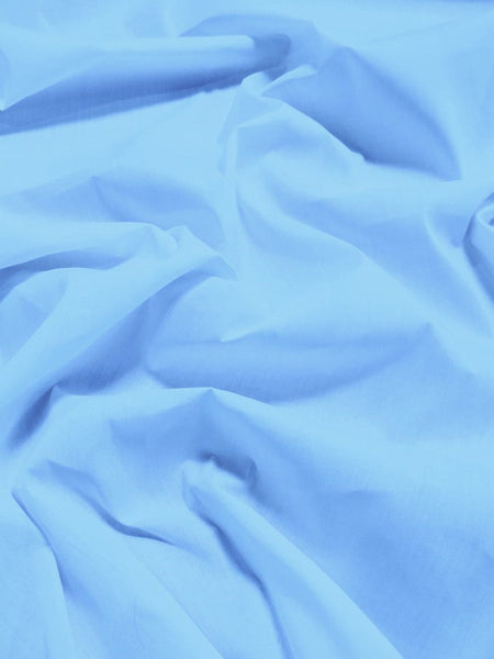 Poly Cotton Solid Fabric 58"/60" Width / Baby Blue / Sold By The Yard