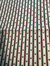 Vintage Mini Hearts Green Stripes on White 100% Lightweight Cotton Price per Yard