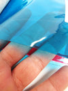Turquoise (12 Gauge) Tinted Plastic Vinyl Fabric / Sold By The Yard