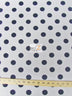 Poly Cotton Printed Fabric Big Polka Dots / White/Navy Dots / Sold By The Yard