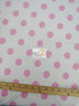 Poly Cotton Printed Fabric Big Polka Dots / White/Light Pink Dots / Sold By The Yard