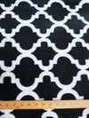 Moroccan Quatrefoil Black Fleece Fabric