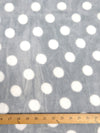 Polka Dots Gray/White Fleece Fabric