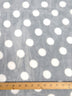 Polka Dots Gray/White Fleece Fabric
