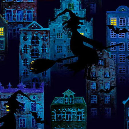 Tela «Batty Witch Digital Cuddle» de varios tejidos, por yarda