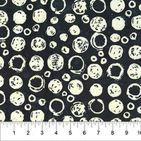 Black Bubble Celebration Cotton 44/45 Fabric Per Yard