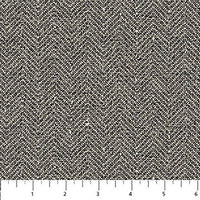 Black Chevron Haberdashery Flannel Fabric per Yard