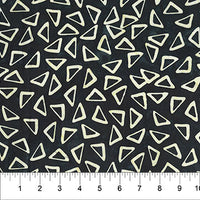 Black Scattered Triangle Celebration Cotton 44/45 Fabric Per Yard
