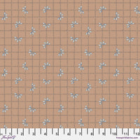 Tela de algodón «Bloom Check Tan Flourish And Bloom», 44"/45", por yarda