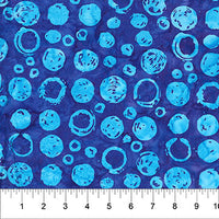 Tela de algodón «Blue Bubble Celebration» 44/45, por yarda