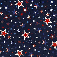Blue Liberty Stars Digital Cuddle Ink Fabric per yard