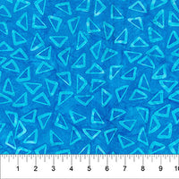Blue Scattered Triangle Celebration Cotton 44/45 Fabric Per Yard