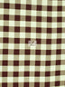 Checkered Gingham Poly Cotton Printed Fabric / Brown / Sold By The Yard