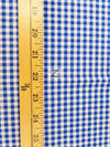 Mini Checkered Gingham Poly Cotton Printed Fabric / Mint / Sold By The Yard