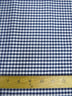 Mini Checkered Gingham Poly Cotton Printed Fabric / Navy Blue / Sold By The Yard