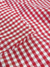 Mini Checkered Gingham Poly Cotton Printed Fabric / Yellow / Sold By The Yard