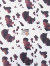 Brown and White Cow Print Polyester Cotton Fabric