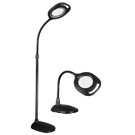 OttLite 2-in-1 LED Magnifier Floor and Table Light