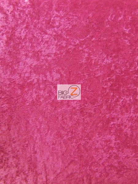 Crushed Stretch Velvet Costume Fabric / Hot Pink / Sold By The Yard
