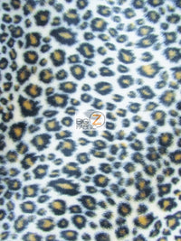 Tela de felpa amarilla con estampado de guepardo para bebés / Se vende por metros