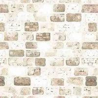 Tela de algodón «Cream Taupe Castle Wall Wideback», por yarda