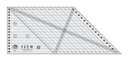 Regla para acolchar Creative Grids «Diamond Dimensions» de 45 grados