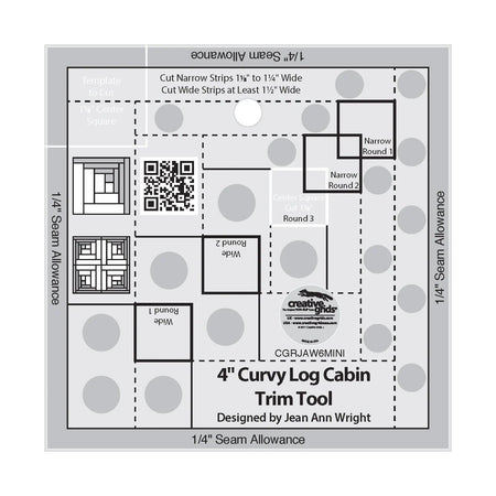 Herramienta de recorte «Curvy Log Cabin» de 10 cm de Creative Grids