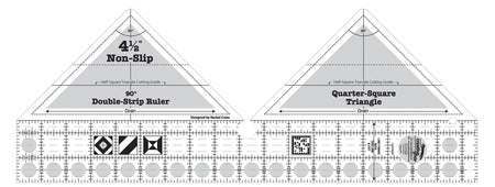 Regla para acolchar Creative Grids de doble tira y 90 grados