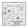 Regla para acolchar «Curvy Log Cabin Trim Tool» de Creative Grids, para bloques acabados de 15 cm