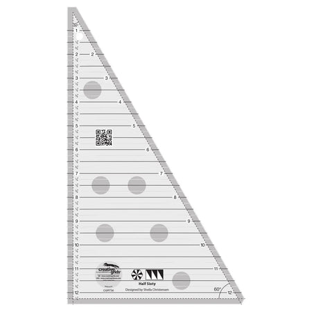 Regla triangular Creative Grids Half Sixty