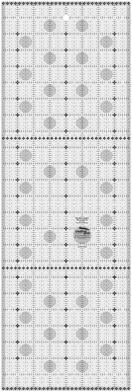 Regla para acolchar Creative Grids Itty-Bitty Eights Rectangle XL de 20 cm x 60 cm