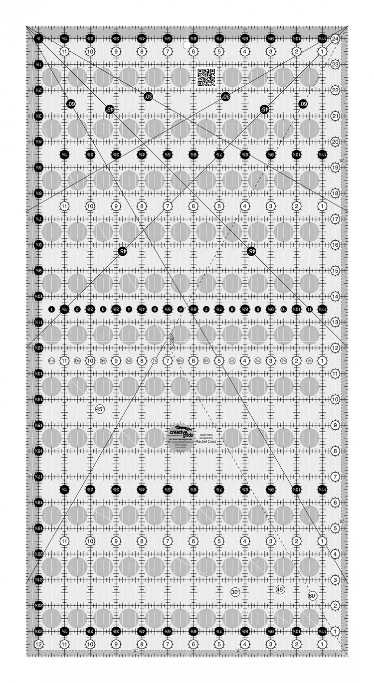 Basix Quilt Ruler Creative Grids Quilt Ruler 12-1/2in x 24-1/2in | SINGER®