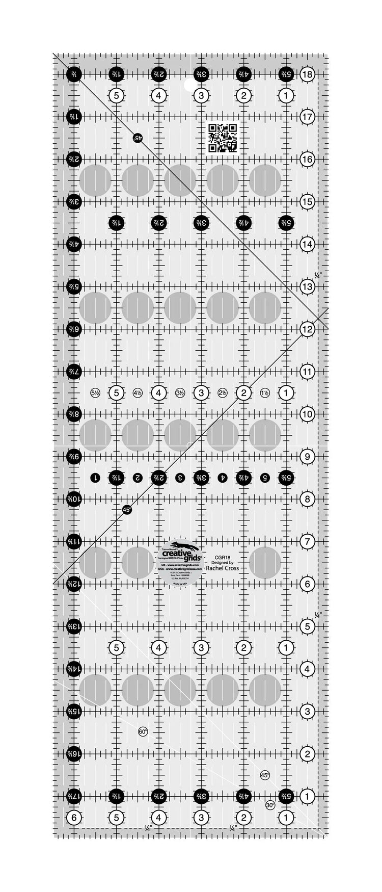 Basix Quilt Ruler Creative Grids Quilt Ruler 6-1/2in x 18-1/2in | SINGER®